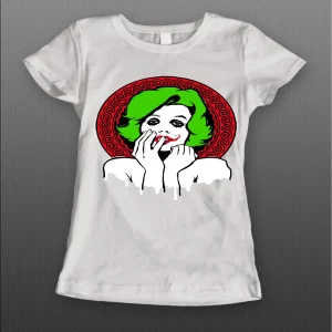 CLOWN FACE MARILYN JOKER LADIES SHIRT