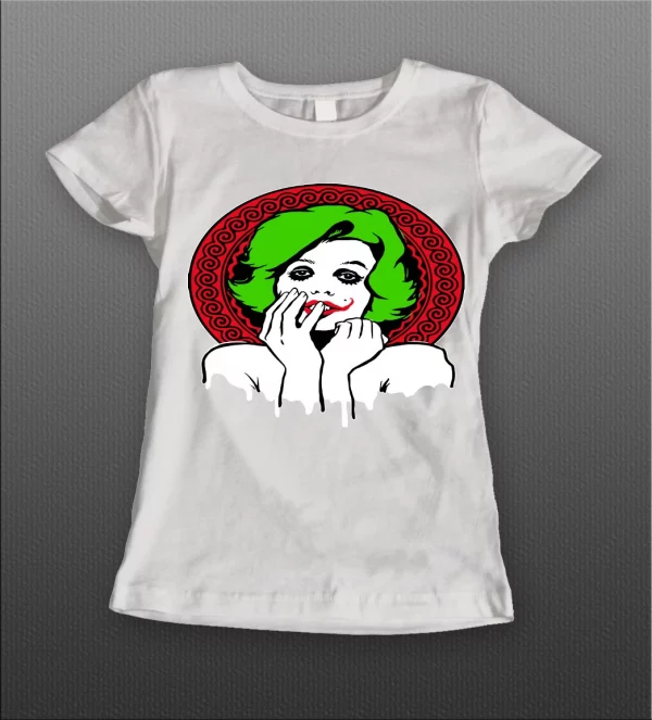 CLOWN FACE MARILYN JOKER LADIES SHIRT