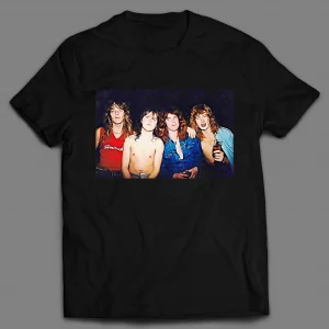 VINTAGE PHOTO OF YOUNG HEAVY METAL BAND SHIRT