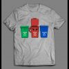 HEAVY METAL RECYCLE BIN X PLASTIC AND PAPER HIGH QUALITY SHIRT