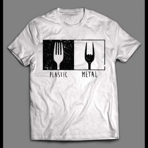HEAVY METAL FORKS PLASTIC X METAL HIGH QUALITY SHIRT