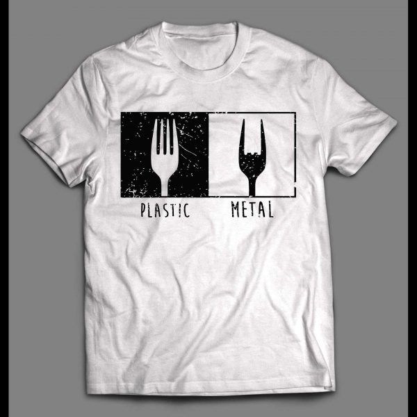 HEAVY METAL FORKS PLASTIC X METAL HIGH QUALITY SHIRT