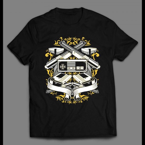OLDSKOOL CLASSIC GAMING CONSOLE DESIGN ART HIGH QUALITY SHIRT