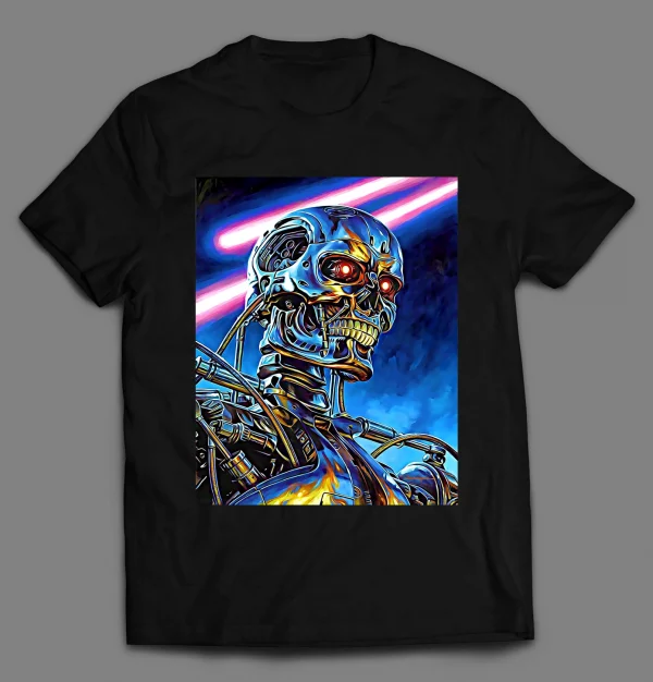 T800 FUTURISTIC KILLER ROBOT RETRO STYLE SHIRT
