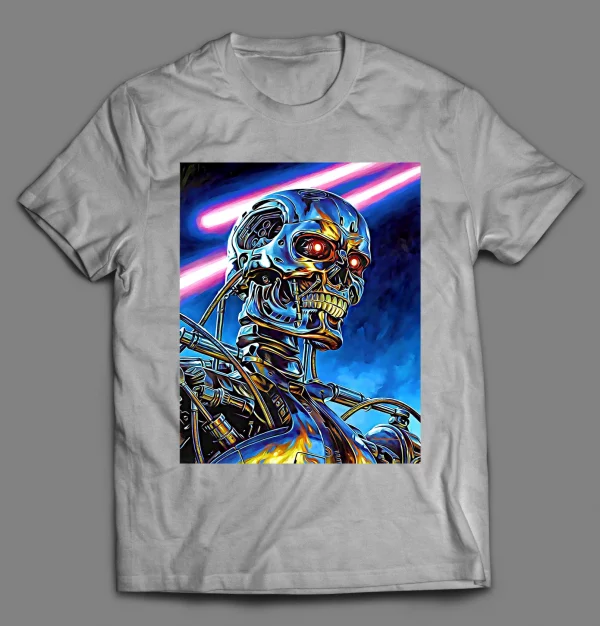 T800 FUTURISTIC KILLER ROBOT RETRO STYLE SHIRT