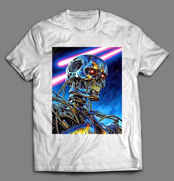 T800 FUTURISTIC KILLER ROBOT RETRO STYLE SHIRT