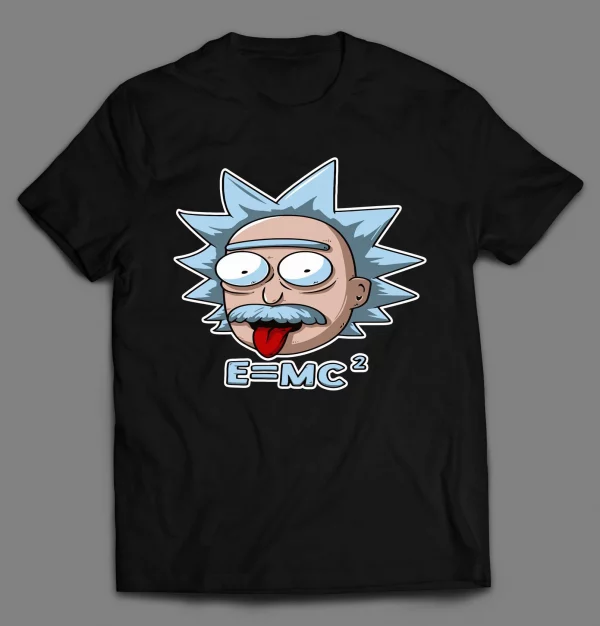 EINSTEIN RICK E=MC2 CARTOON SHIRT