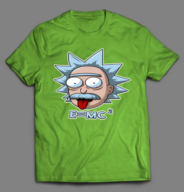 EINSTEIN RICK E=MC2 CARTOON SHIRT