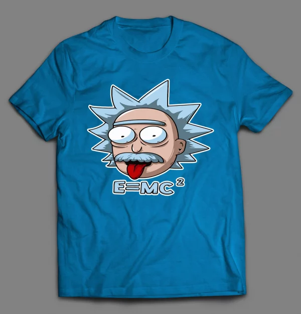 EINSTEIN RICK E=MC2 CARTOON SHIRT