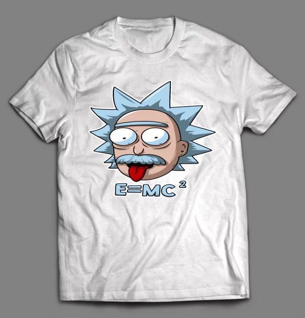 EINSTEIN RICK E=MC2 CARTOON SHIRT