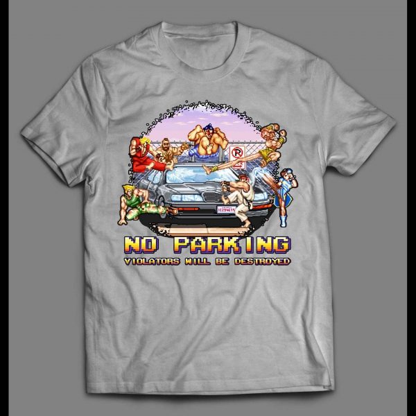 NO PARKING RETRO ARCADE GAME PARODY SHIRT