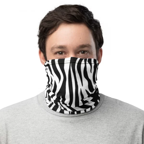 ZEBRA STRIPES NECK GAITER FACE MASK