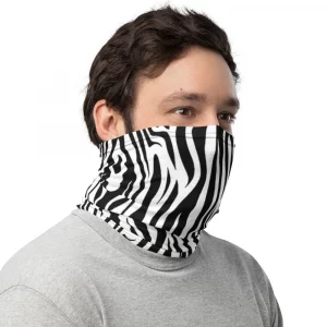 ZEBRA STRIPES NECK GAITER FACE MASK