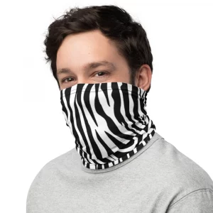 ZEBRA STRIPES NECK GAITER FACE MASK