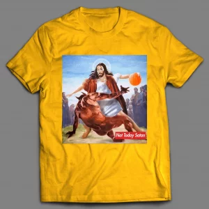 NOT TODAY SATAN JESUS CROSSOVER BASKETBALL PARODY SHIRT