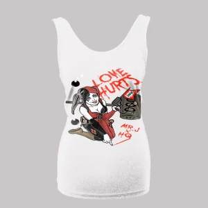 LOVE HURTS HQ COMICBOOK ART LADIES TANK TOP