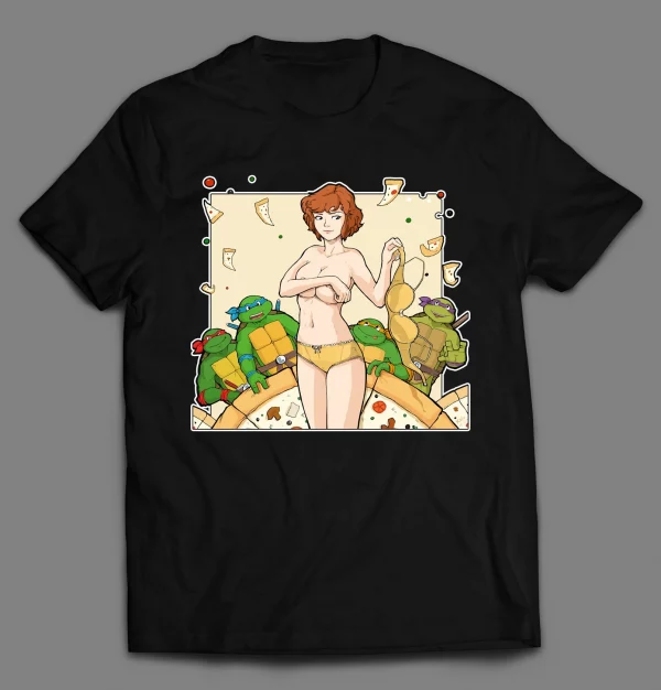 RAUNCHY SEXY NAKED APRIL INSPIRED CARTOON PARODY SHIRT
