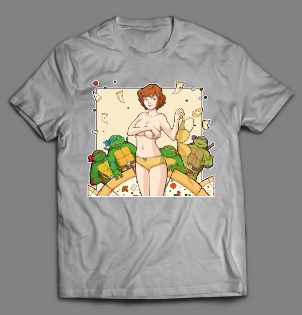 RAUNCHY SEXY NAKED APRIL INSPIRED CARTOON PARODY SHIRT