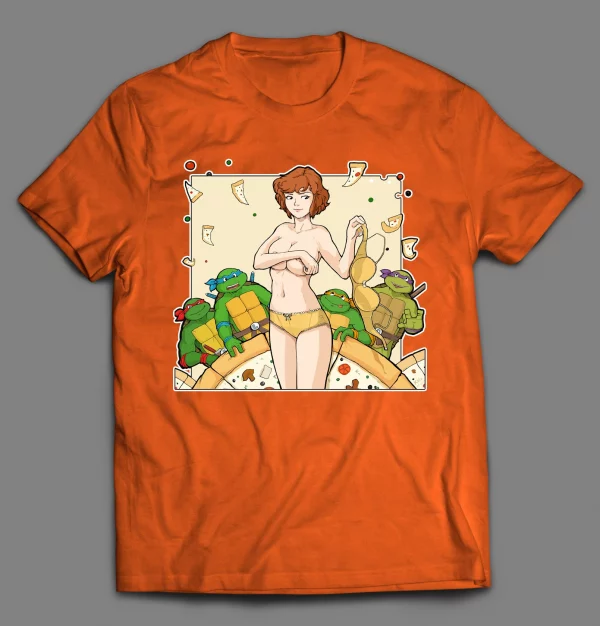 RAUNCHY SEXY NAKED APRIL INSPIRED CARTOON PARODY SHIRT