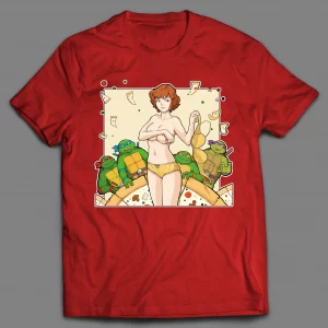 RAUNCHY SEXY NAKED APRIL INSPIRED CARTOON PARODY SHIRT
