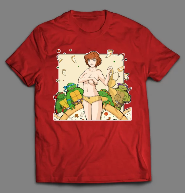 RAUNCHY SEXY NAKED APRIL INSPIRED CARTOON PARODY SHIRT