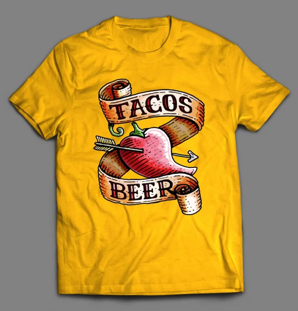 I LOVE TACOS AND BEER SHIRT
