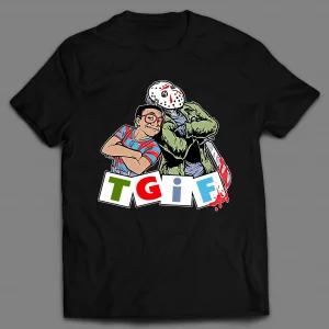 T.G.I.F STEVE AND JASON PARODY HALLOWEEN SHIRT