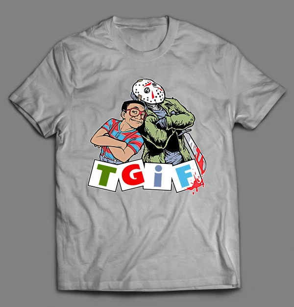 T.G.I.F STEVE AND JASON PARODY HALLOWEEN SHIRT