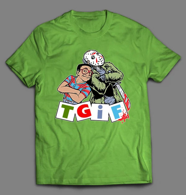 T.G.I.F STEVE AND JASON PARODY HALLOWEEN SHIRT