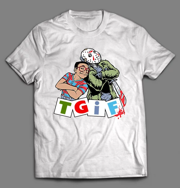 T.G.I.F STEVE AND JASON PARODY HALLOWEEN SHIRT