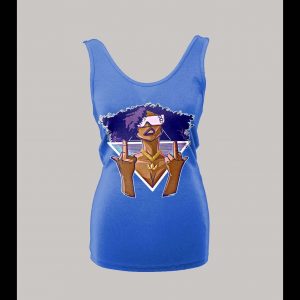 F*CK OFF CYBER PUNK STYLE BLACK CHICK LADIES TANK TOP