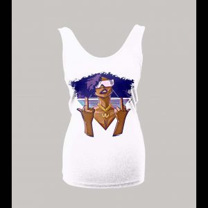 F*CK OFF CYBER PUNK STYLE BLACK CHICK LADIES TANK TOP