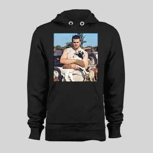 FOOTBALL CHAMPION HOLDING GOAT 7 RINGS QUALITY HOODIE / SWEATSHIRT