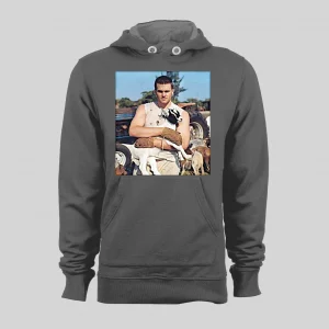 FOOTBALL CHAMPION HOLDING GOAT 7 RINGS QUALITY HOODIE / SWEATSHIRT
