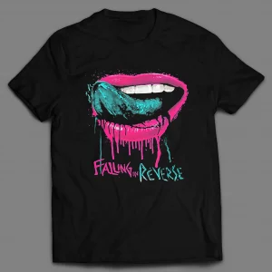 SEXY LIPS FALLING IN REVERSE MIAMI STYLE SHIRT