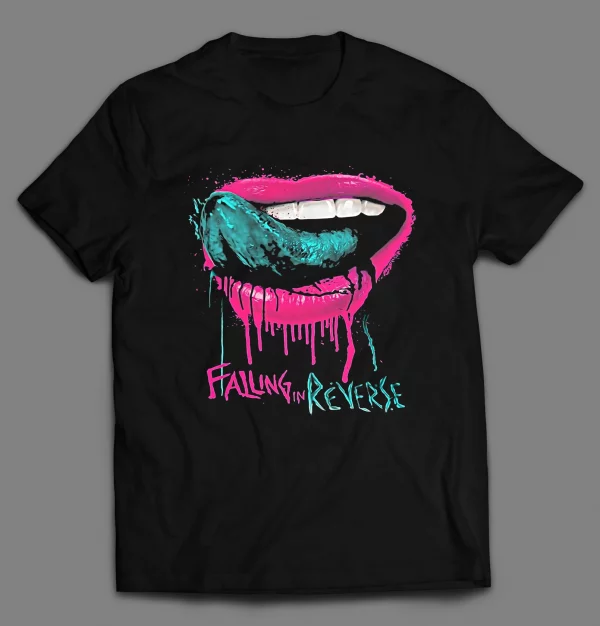 SEXY LIPS FALLING IN REVERSE MIAMI STYLE SHIRT