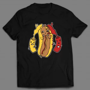HOTDOG TRIPLE X ADULT HUMOR SHIRT
