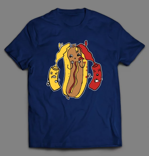 HOTDOG TRIPLE X ADULT HUMOR SHIRT