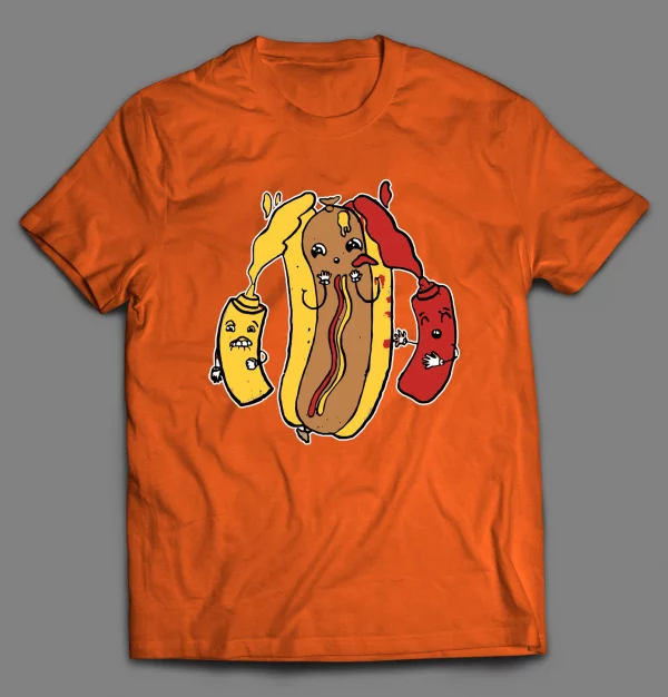 HOTDOG TRIPLE X ADULT HUMOR SHIRT