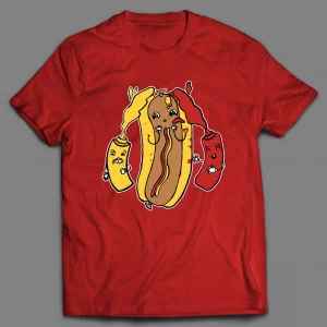 HOTDOG TRIPLE X ADULT HUMOR SHIRT