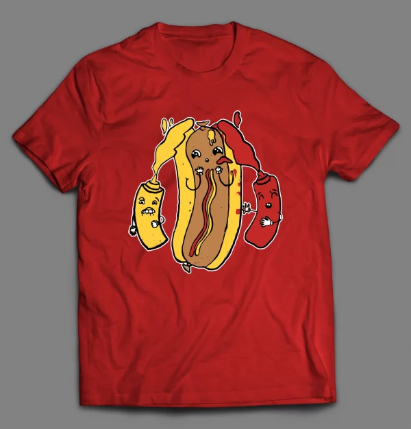 HOTDOG TRIPLE X ADULT HUMOR SHIRT