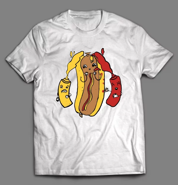HOTDOG TRIPLE X ADULT HUMOR SHIRT