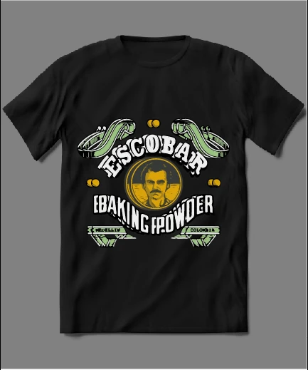 PABLO ESCOBAR BAKING POWDER COKE PARODY SHIRT