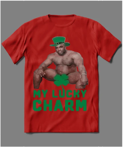 BARRY WOOD LUCKY CHARM ST PATRICKS PARODY SHIRT