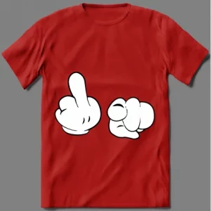 MOUSE HANDS GO F*CK YOURSELF CARTOON PARODY SHIRT