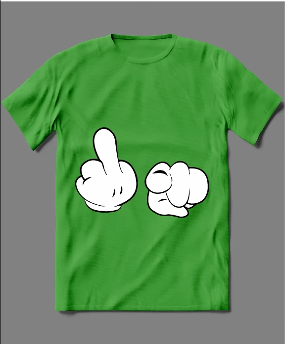 MOUSE HANDS GO F*CK YOURSELF CARTOON PARODY SHIRT