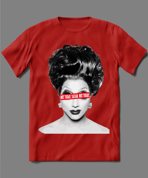 NOT TODAY SATAN LADY PARODY SHIRT