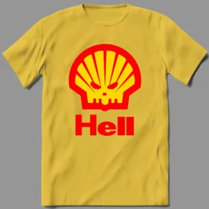 HELL SKULL GAS SHELL ARTWORK PARODY QUALITY Shirt *MANY OPTIONS*