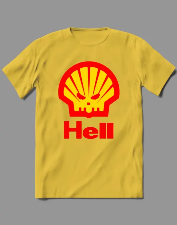 HELL SKULL GAS SHELL ARTWORK PARODY QUALITY Shirt *MANY OPTIONS*