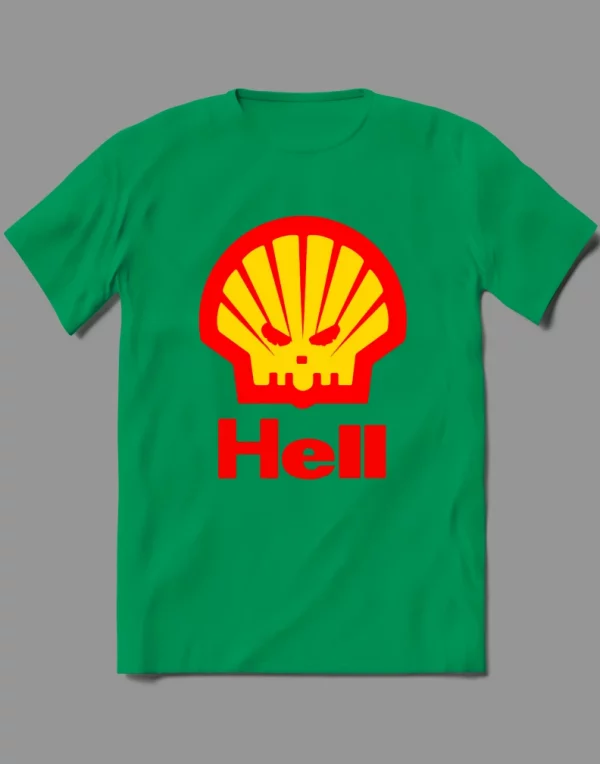 HELL SKULL GAS SHELL ARTWORK PARODY QUALITY Shirt *MANY OPTIONS*